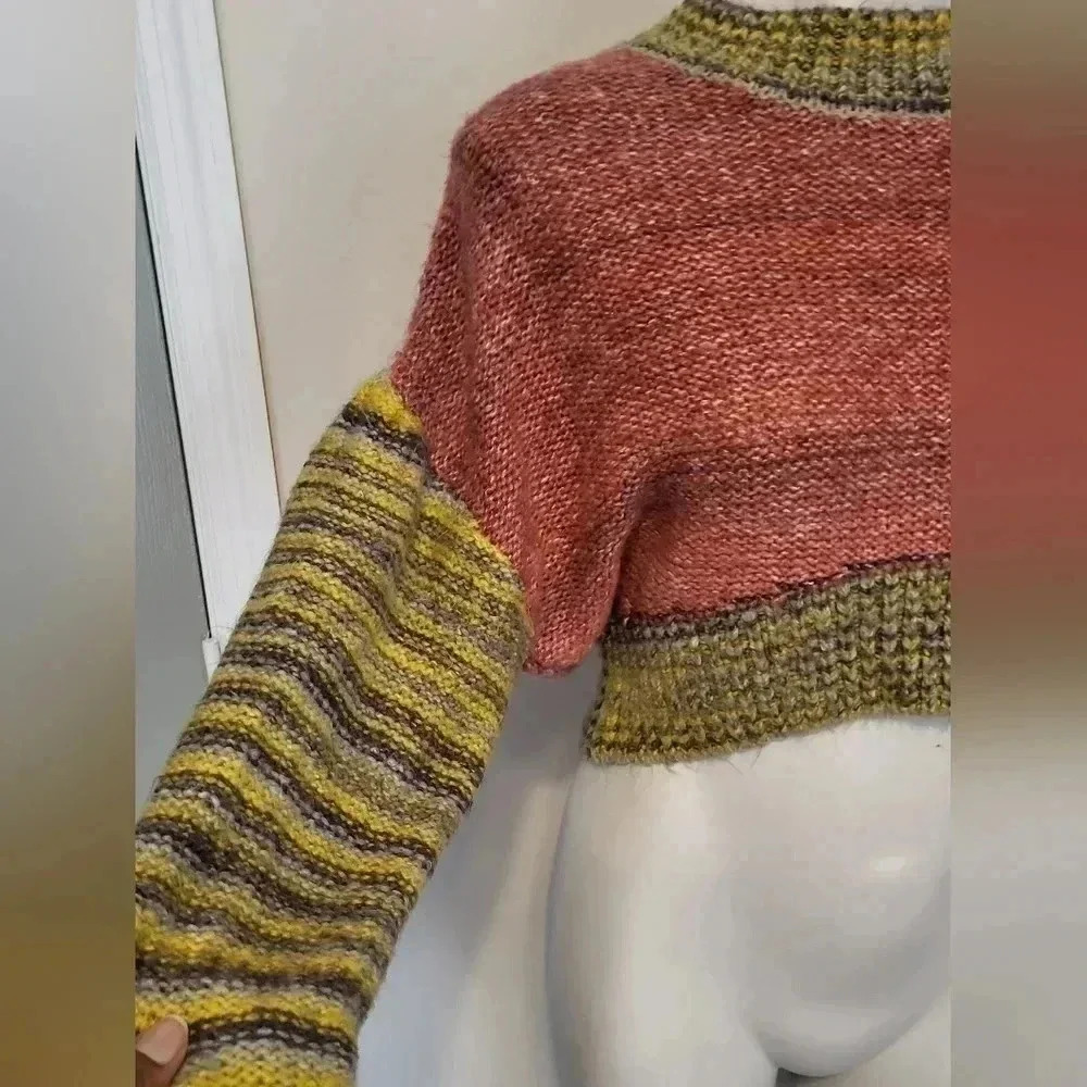 Urban Outfitters Lennon Cropped Multicolored Sweater(S)Anthropologie - Picture 7 of 10